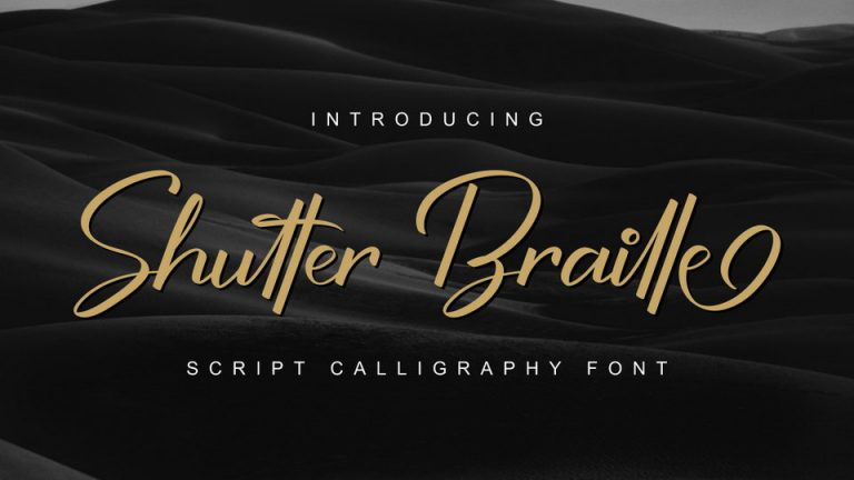 Shutter Braille Script Font › Fontesk