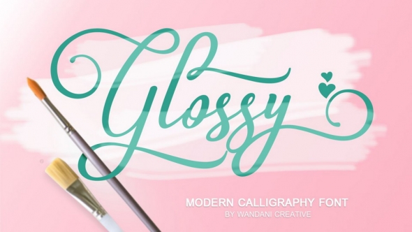 Glossy Script Font › Fontesk