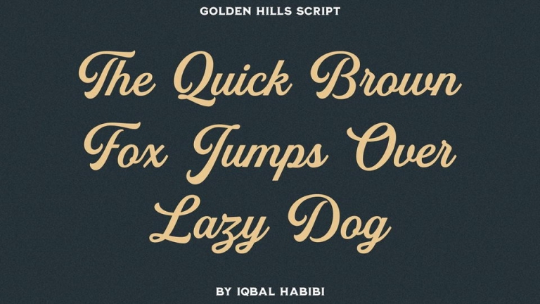 Golden Hills Script › Fontesk